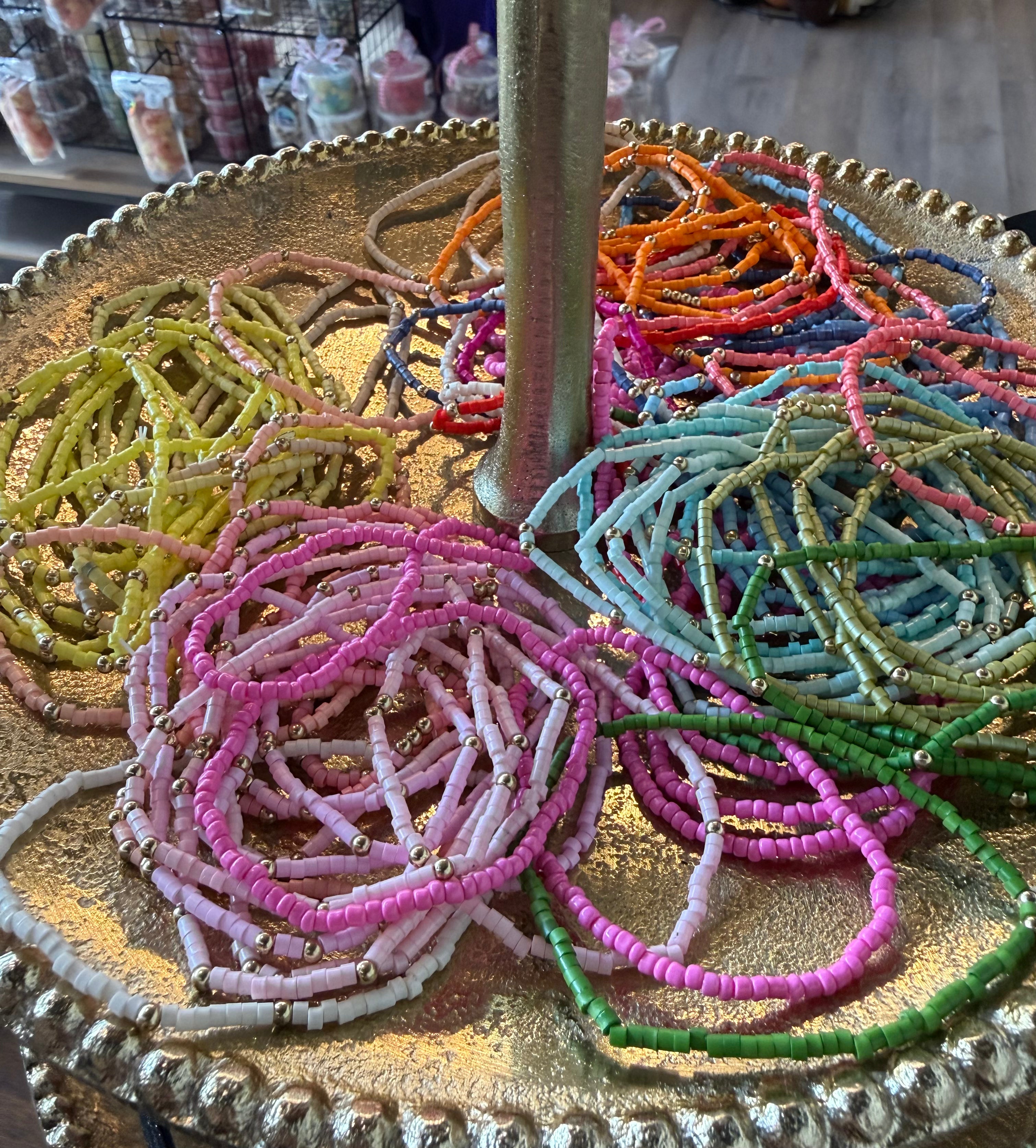 Colored Beaded bracelets
