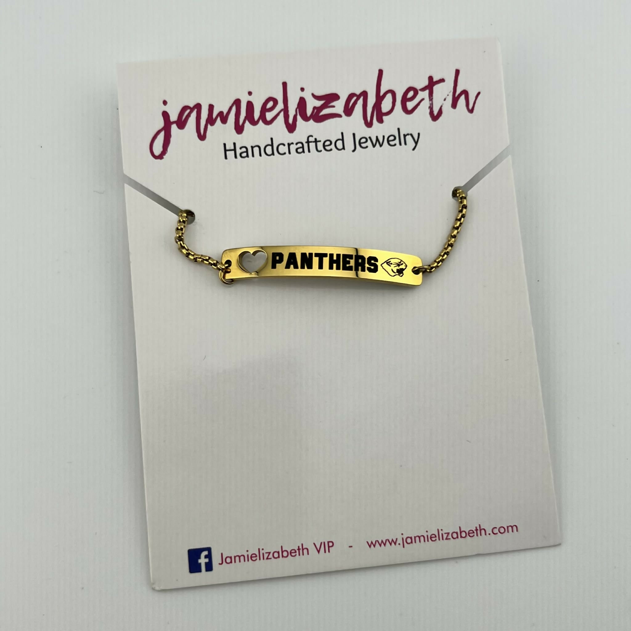 Gold Bar Bracelet - "Panthers"