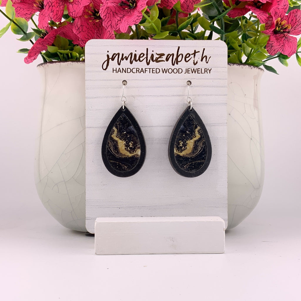 Black and Gold Ink Painting