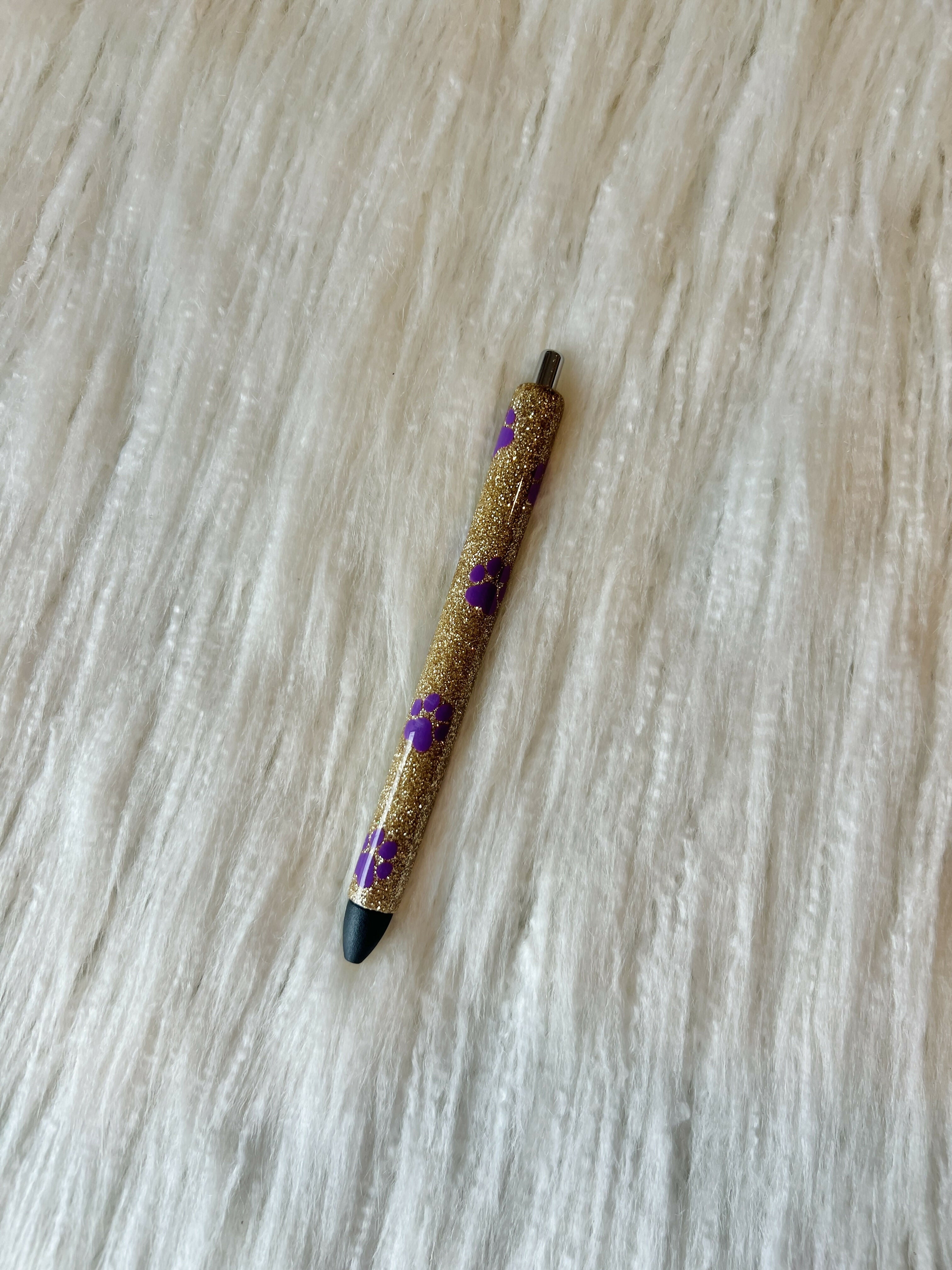 Purple Paw Print Pen