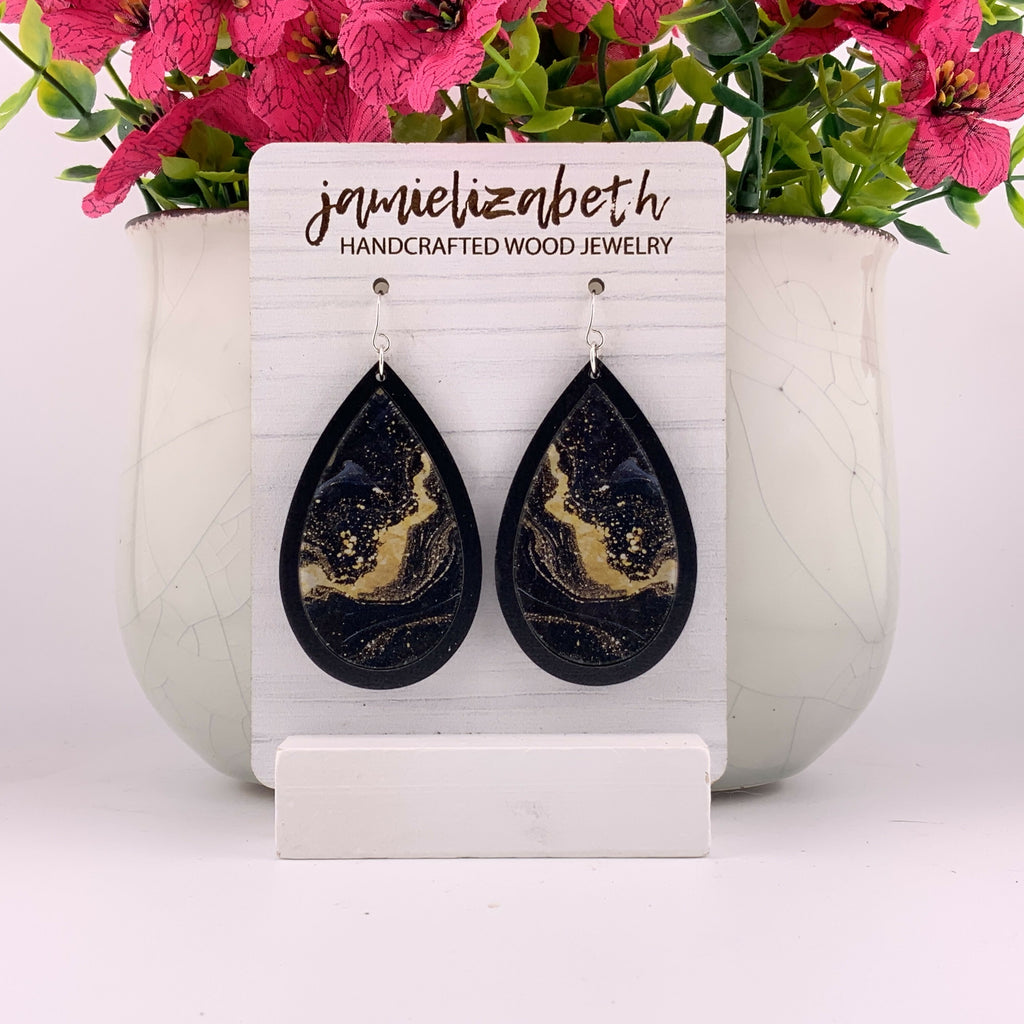 Black and Gold Ink Painting